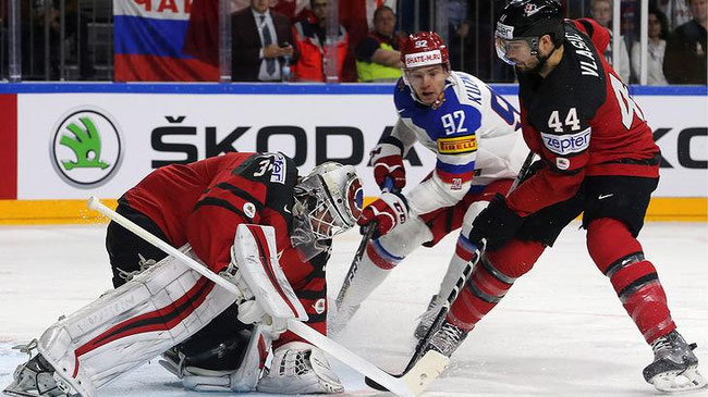 Евгений Кузнецов забросил шайбу в полуфинале чемпионата мира по хоккею 