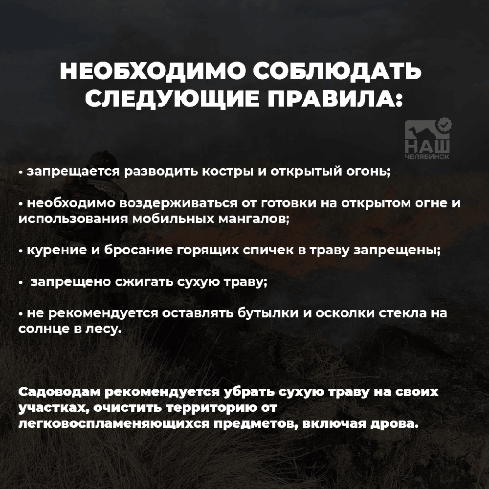 🔥 В Челябинской области объявлен пожароопасный сезон — Наш Челябинск