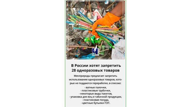 🥤Нет ватным палочкам и трубочкам! В России хотят запретить 28 одноразовых товаров