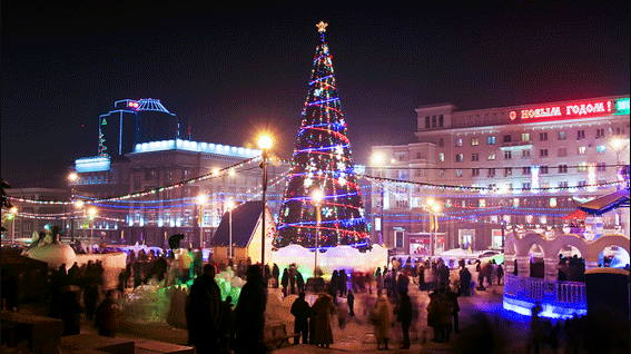 В новогоднюю ночь на площади Революции покажут спектакль и фаер-шоу