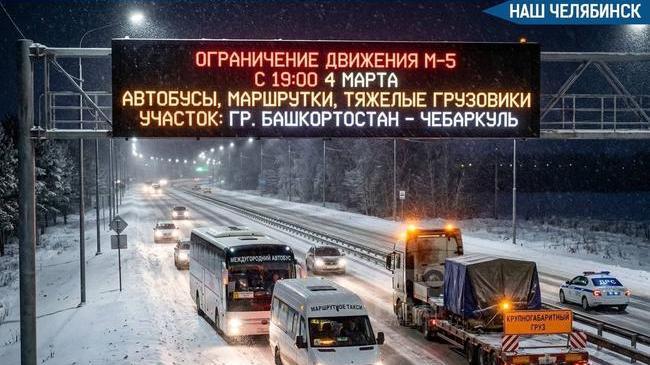 ⛔️ На трассе М-5 «Урал» снова ограничили движение 