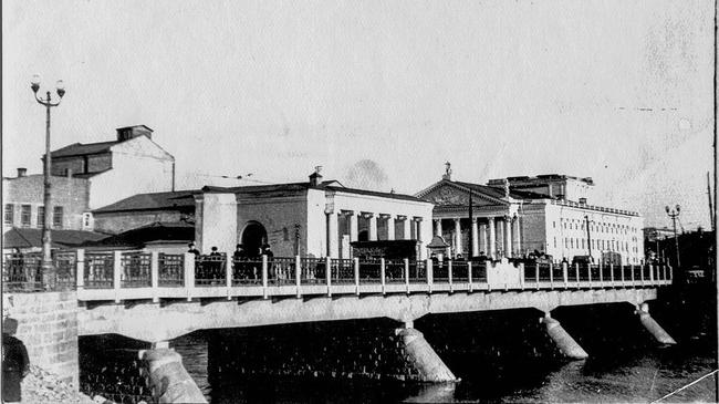 Мост через Миасс у филармонии, 1950-1960-е гг.