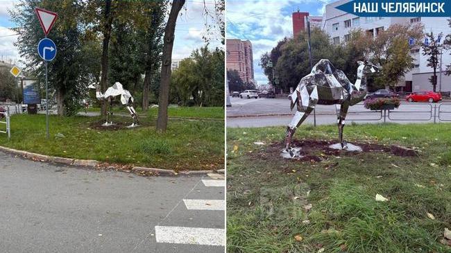 🐪 На пересечении улиц Воровского и Красной, установили двухметрового зеркального верблюда в честь 289-летия города