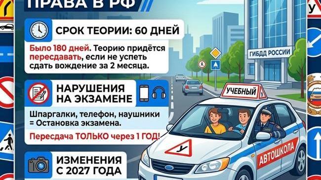 🪪 В России изменили правила сдачи экзаменов на водительские права