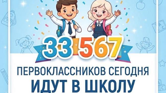 🛎️ Цифра дня! Более 33 тысяч первоклассников сегодня сядут за парты в Челябинской области