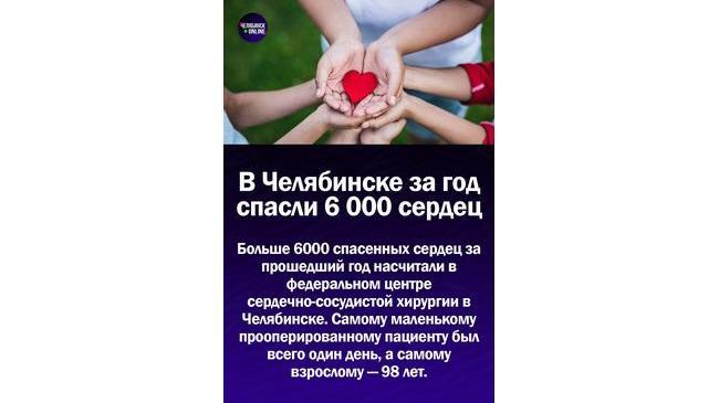 😃Челябинские врачи спасли более 6000 сердец за год