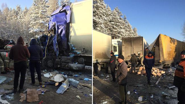 На М-5 в Челябинской области фура с отказавшими тормозами «собрала» шесть машин
