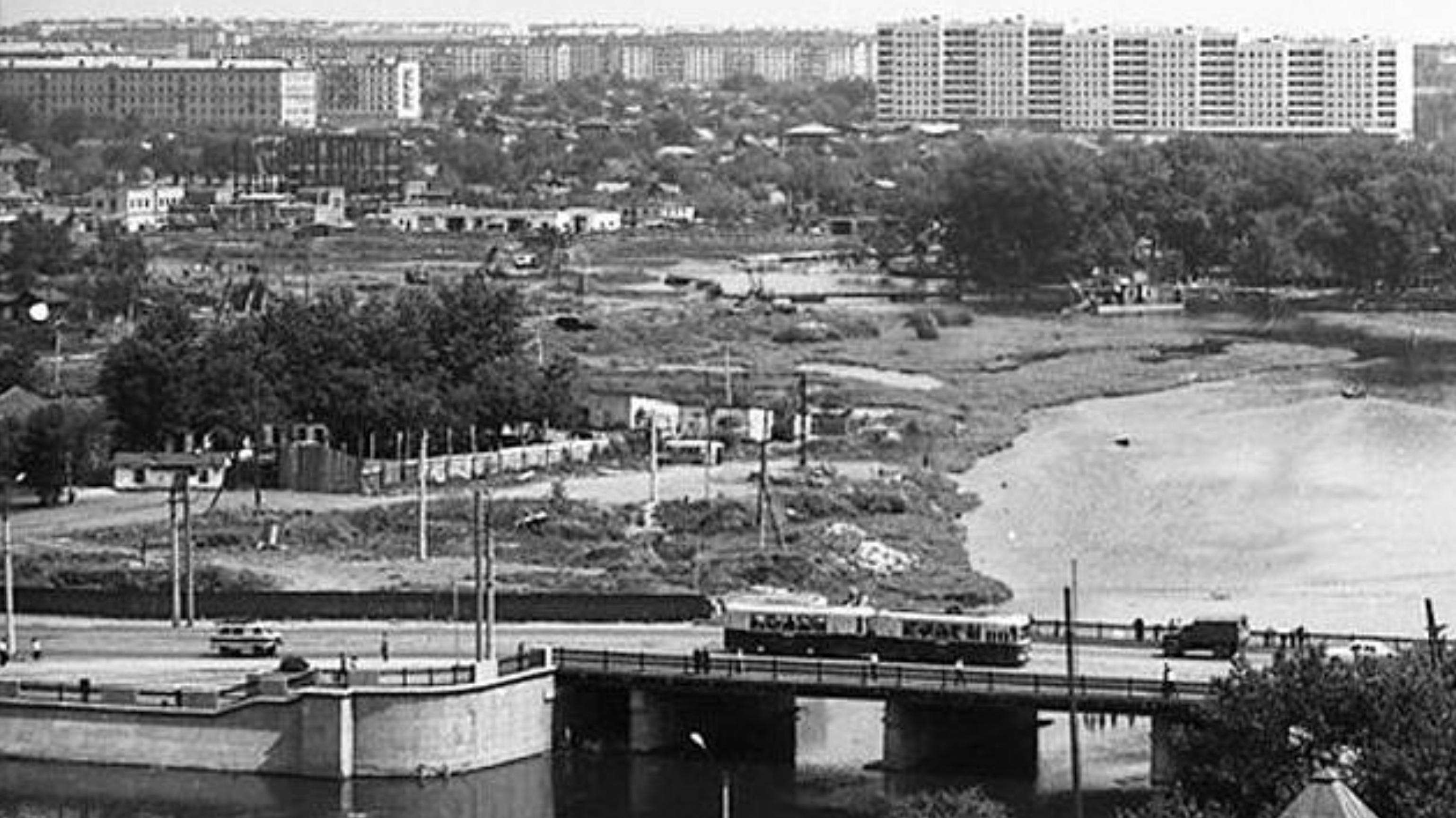 Река Миасс в Челябинске в 1970-