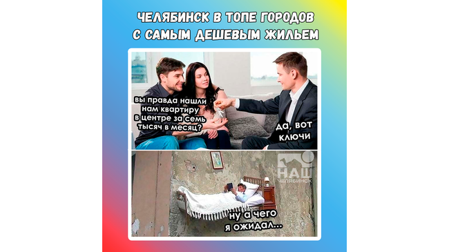 🔝 Челябинск занял первое место в рейтинге городов с самой дешевой вторичной недвижимостью со средней стоимостью 65,2 тысяч рублей за кв.м.