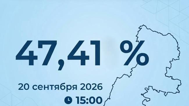 🗳️ К 15:00 на выборах в Челябинской области проголосовали 47,41% избирателей