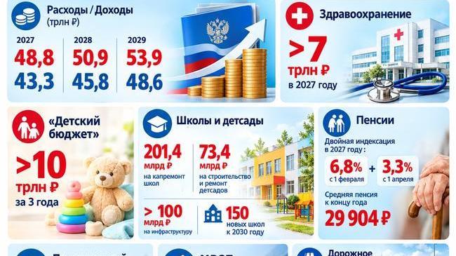 📈 Пенсии поднимут дважды, а МРОТ вырастет: бюджет страны на три года