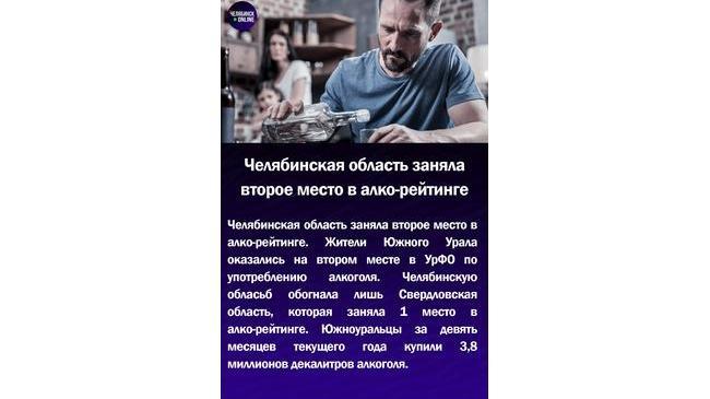 😱Челябинская область заняла второе место в алко-рейтинге