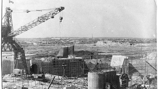 1964 год. Строительство плотины Шершневского водохранилища