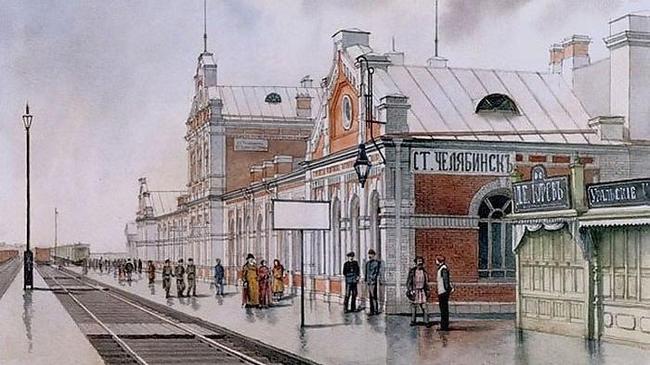 🎨 Старый челябинский вокзал на акварели Юрия Данилова. 