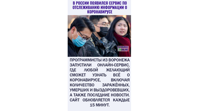 😷 В России создали сайт с картой распространения коронавируса