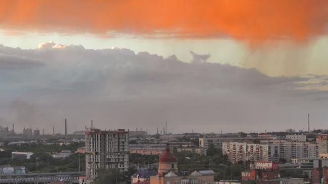 🌇Закат солнца - рыжая туча, дождь Челябинск, 2020 год