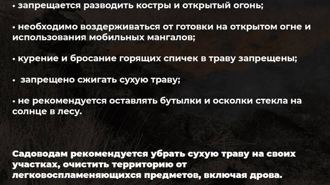 🔥 В Челябинской области объявлен пожароопасный сезон 