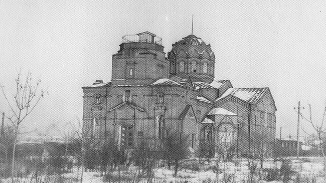 Челябинский планетарий, фотография сделана пионерами в 1957 году