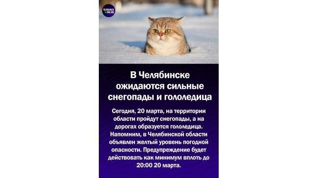 🌬На Челябинскую область надвигаются сильные снегопады
