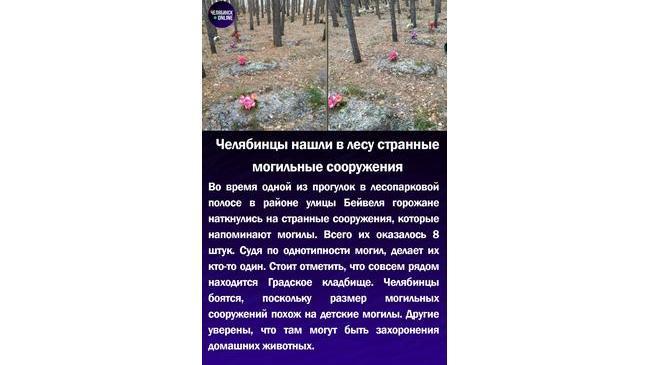 😰Челябинцы нашли в лесу странные могильные сооружения 