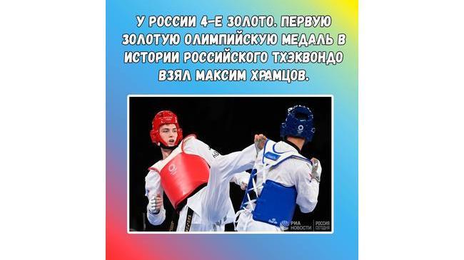 🏆 Российский тхэквондист Максим Храмцов завоевал золотую медаль на олимпийском турнире в Токио в весовой категории до 80 кг.