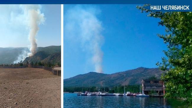 ⚡⚡Детей эвакуировали. Недалеко от горнолыжного центра и детского лагеря «Горное ущелье», горит лес. 