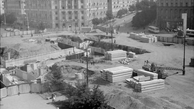 Строительство подземных переходов в 1976 году