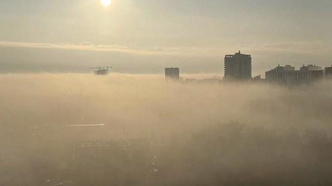 🌫️ Сильный туман окутал Челябинск