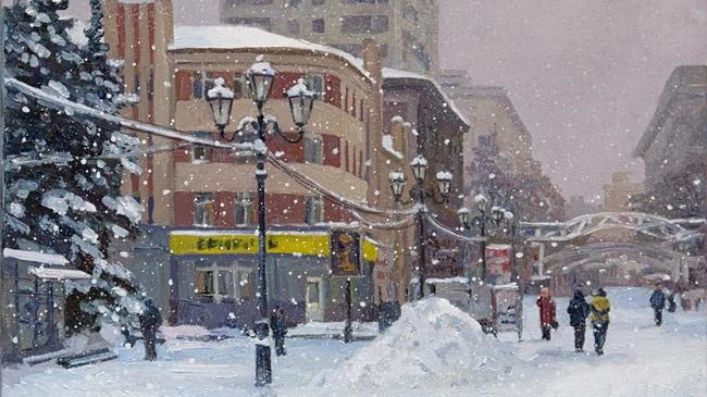 ❄ Картины со снегопадом художника Сергея Манюшко. Расскажите, чем вы любите заниматься когда идет снег?