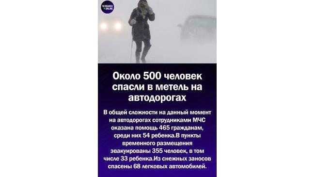 ⚡На трассах Челябинской области спасли около 500 человек
