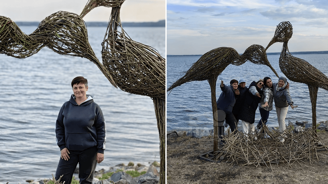 🕊 На озере Смолино появился новый арт-объект