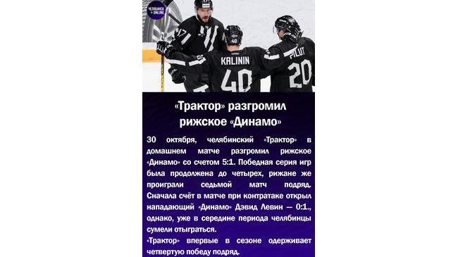 🏒"Трактор" разгромил рижское "Динамо"