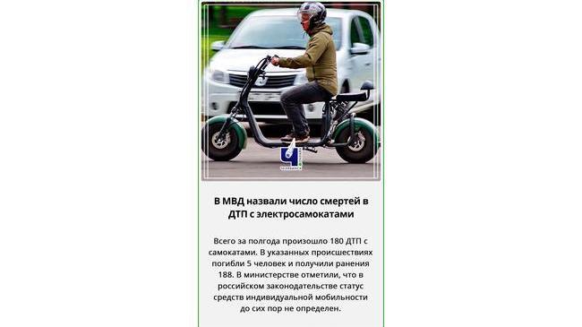 🛑🛴 В МВД России назвали число смертей в ДТП с электросамокатами. А как вы считаете, электросамокаты - это безопасный транспорт❓