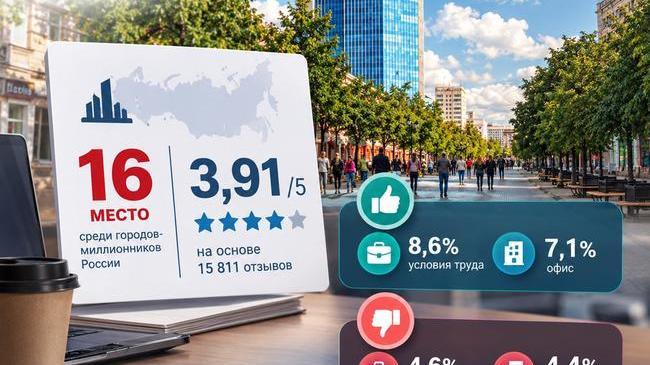 📉 Челябинск признали худшим городом-миллионником по условиям труда