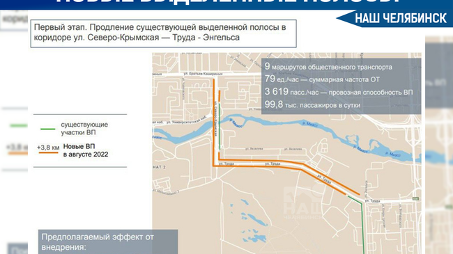🚌 В Челябинске появятся новые выделенные полосы для общественного транспорта
