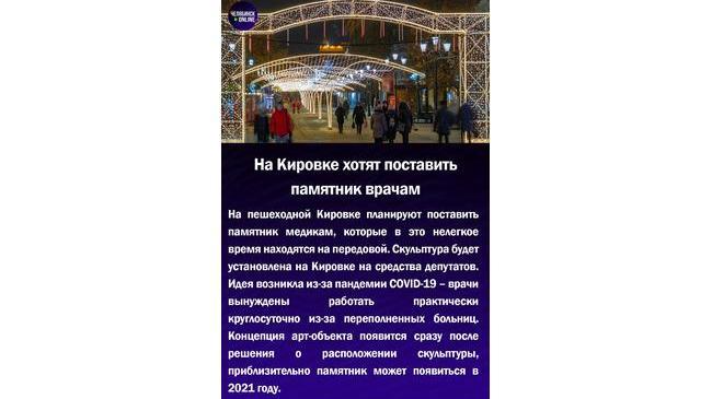 😃На Кировке хотят поставить памятник врачам