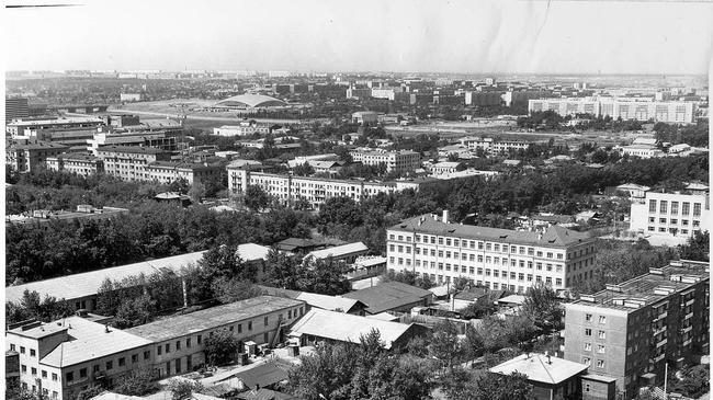 Вид на крыши старого Челябинска, 1975 год 