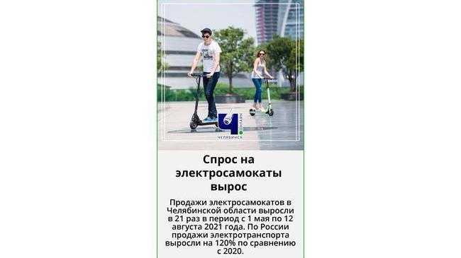 🛴 В Челябинской области вырос спрос на электросамокаты