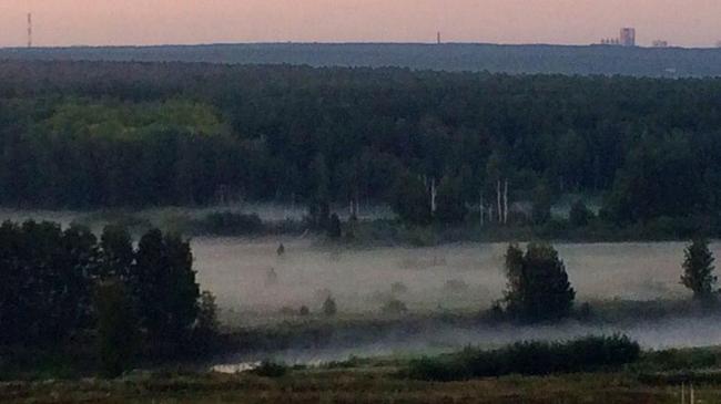 5 утра,туман в Челябинске!