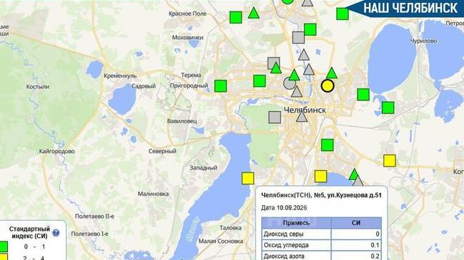 ⚠ В Челябинске зафиксировали превышение сероводорода в воздухе