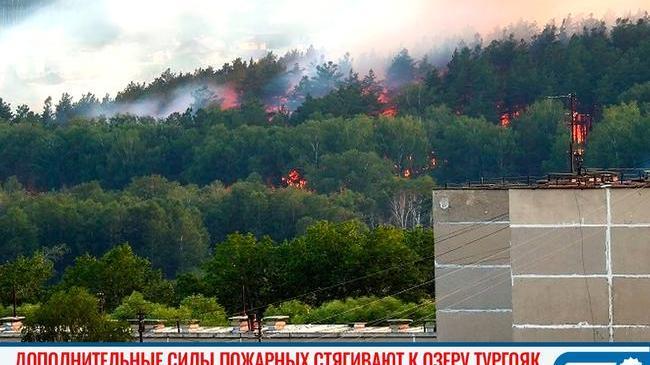 🔥 «Машинам туда не подъехать»: более ста пожарных тушат лес на Тургояке 