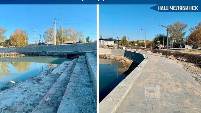 👍🏻 В Челябинске идет благоустройство новой набережной пруда в Чурилово. Завершить работы подрядчик планирует до конца сентября. 