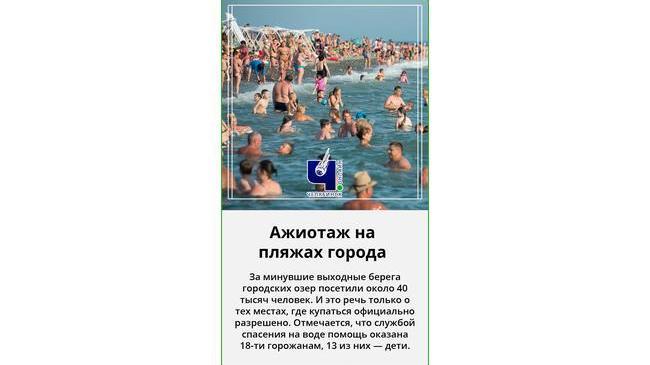 🏖 За выходные пляжи Челябинска посетили 40 тысяч человек