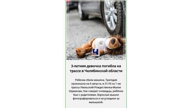 🥀 3-летнюю девочку на трассе насмерть сбила машина, пока взрослые фотографировались