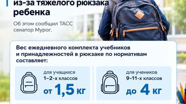 🎒 Родители могут пожаловаться на тяжелые рюкзаки своих детей