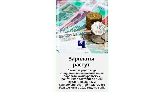 💰 Цифра дня. Зарплаты в Челябинской области за год выросли на 6%